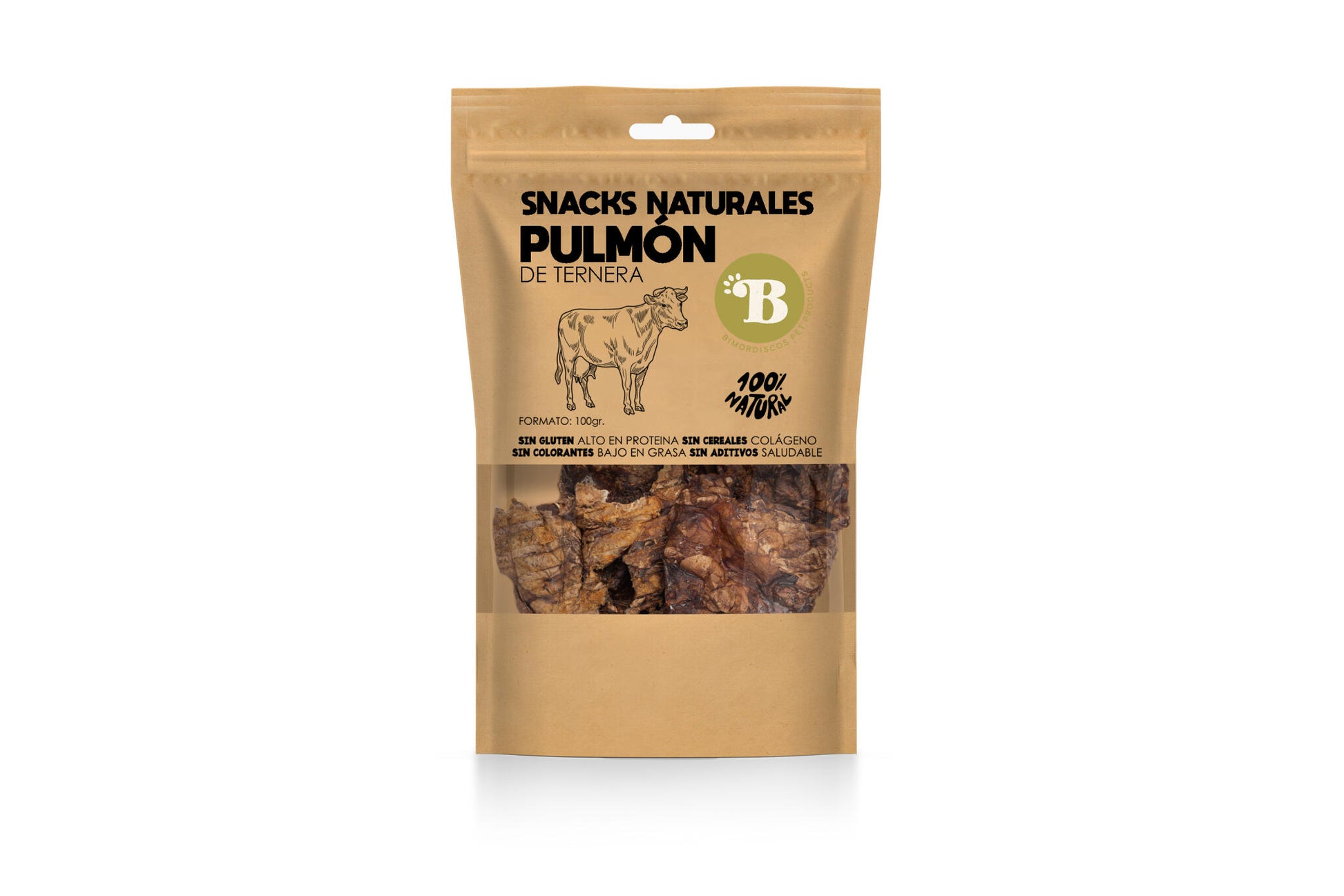 Bimordiscos Pulmón De Ternera Para Perros · 100g_2