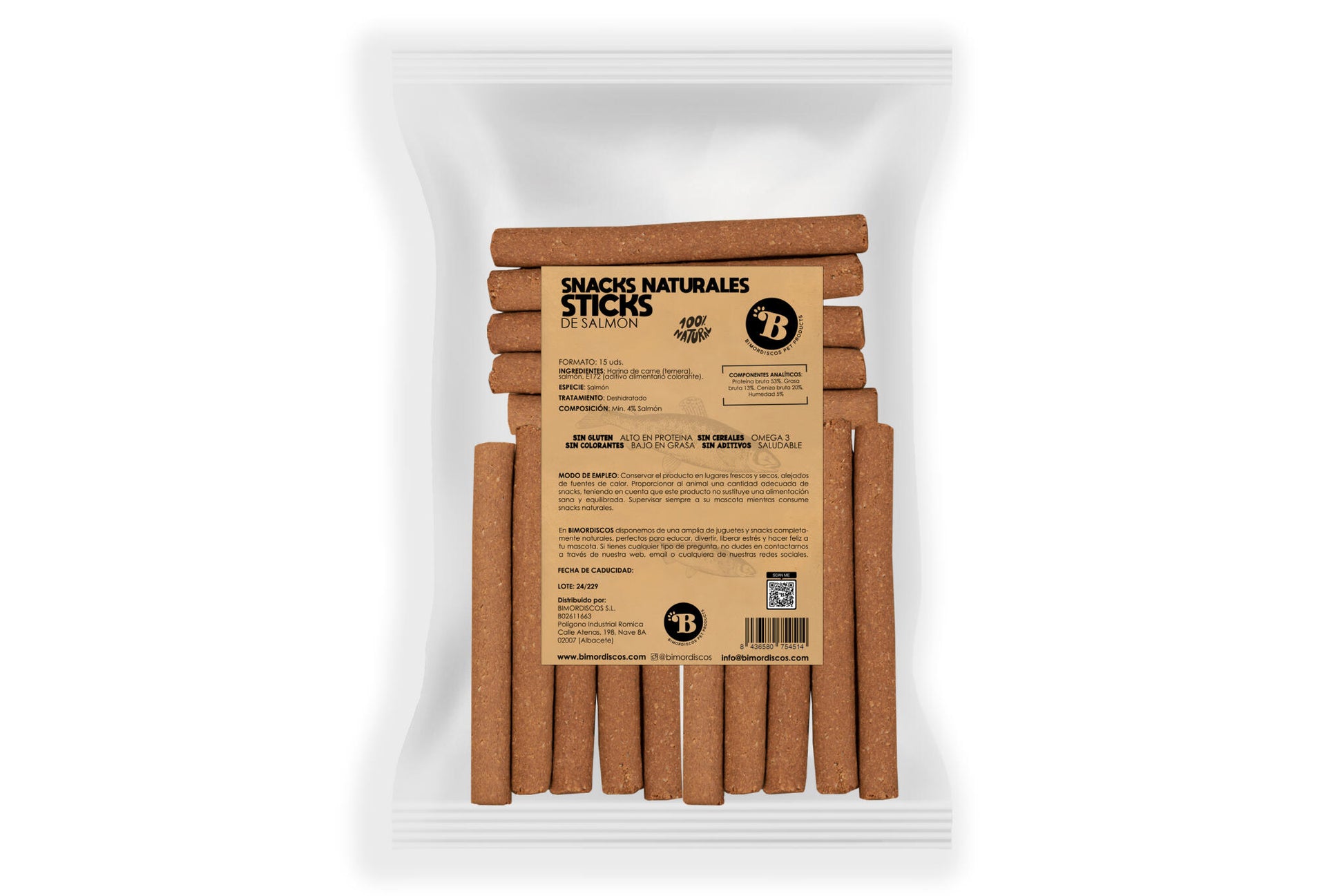 Bimordiscos Sticks De Salmón Para Perros Y Gatos - 15 Uds. 15 Uds._0