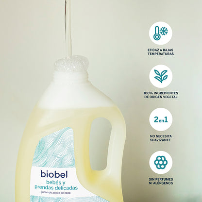 Sabão em pó Biobel para bebé e pele sensível 5 L