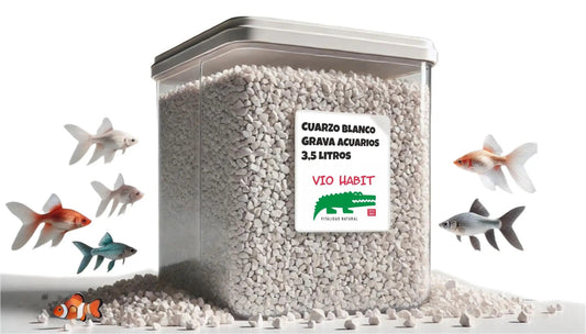 Vio Habit Cuarzo Blanco Acuarios / Tarrina 3.5 L. / Fino / Blanco_0