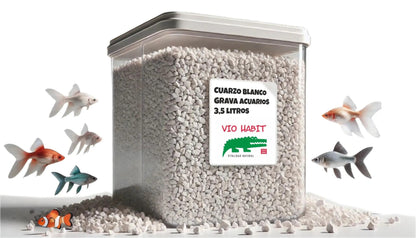 Vio Habit Cuarzo Blanco Acuarios / Tarrina 3.5 L. / Grueso / Blanco_0