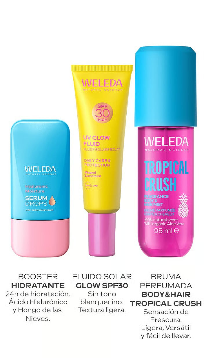 SUNRISE RITUAL 2026 (Bruma Tropical Crush + Booster Hidratante + Fluido Solar Glow SPF30)