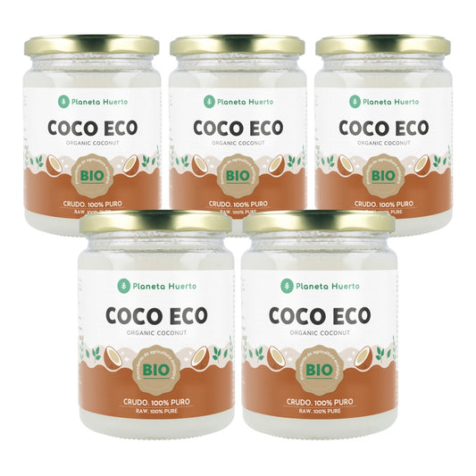 Pack 5x Óleo de coco ECO Planeta Huerto 430 ml