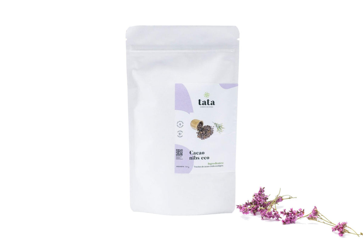 Cacao nibs criollo ecológico, trocitos de cacao puro sin azúcar para toppings 150 g_0