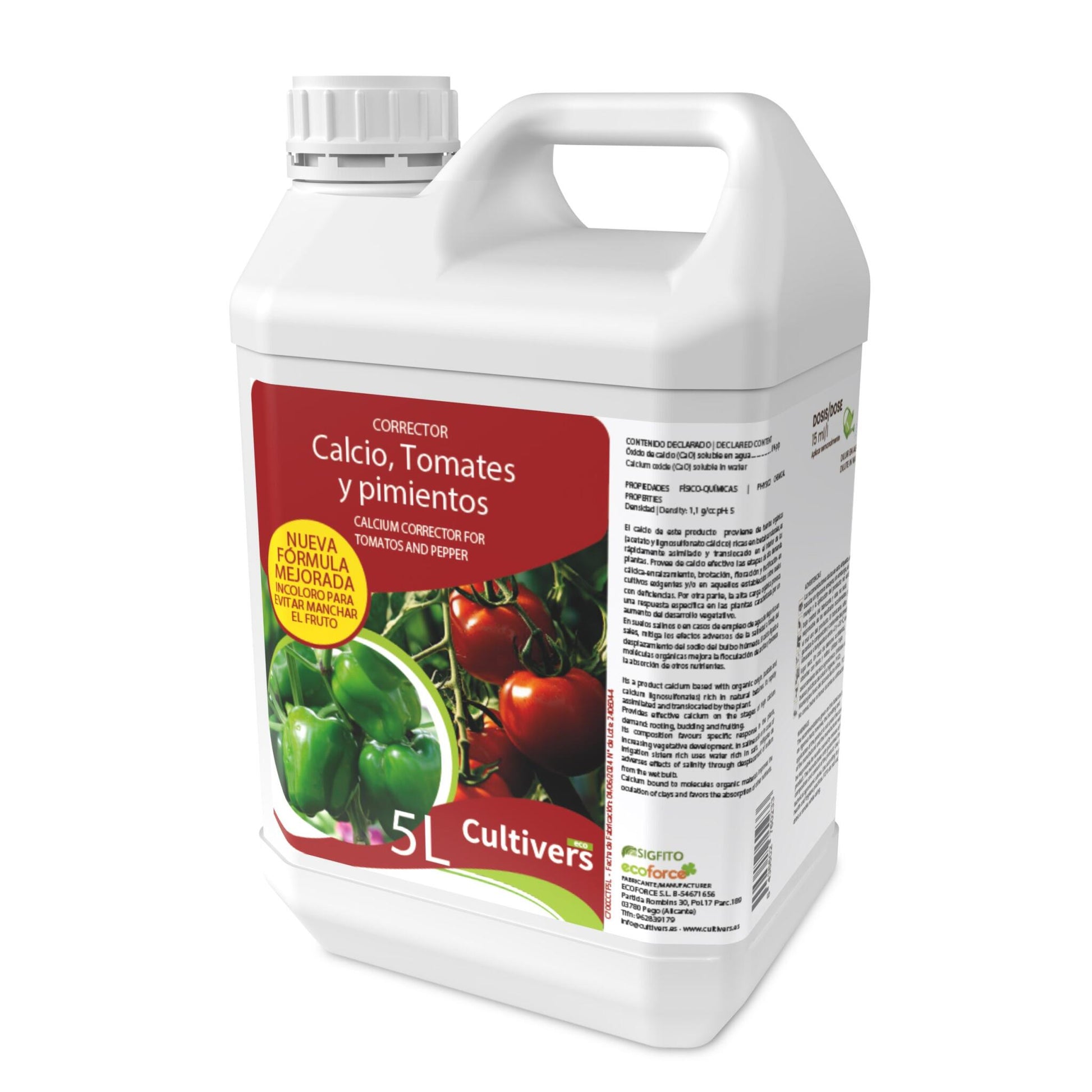 Calcio Tomates, Pimientos Y Hortaliza Líquido Cultivers 2x1l_2