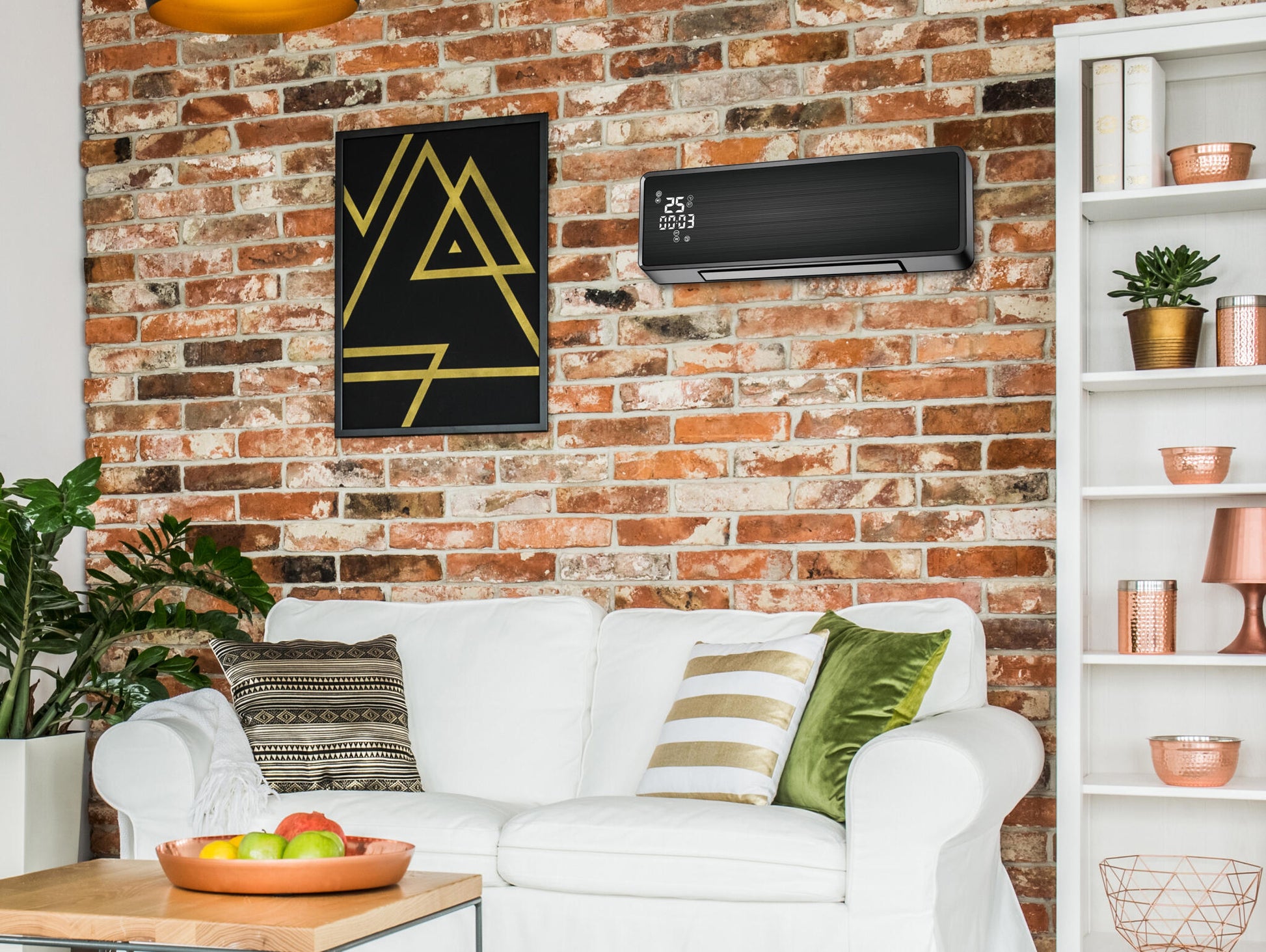 Calefactor Split Mural 2000 W Con Control Wifi Y Temporizador Hoti M100 Purline_4