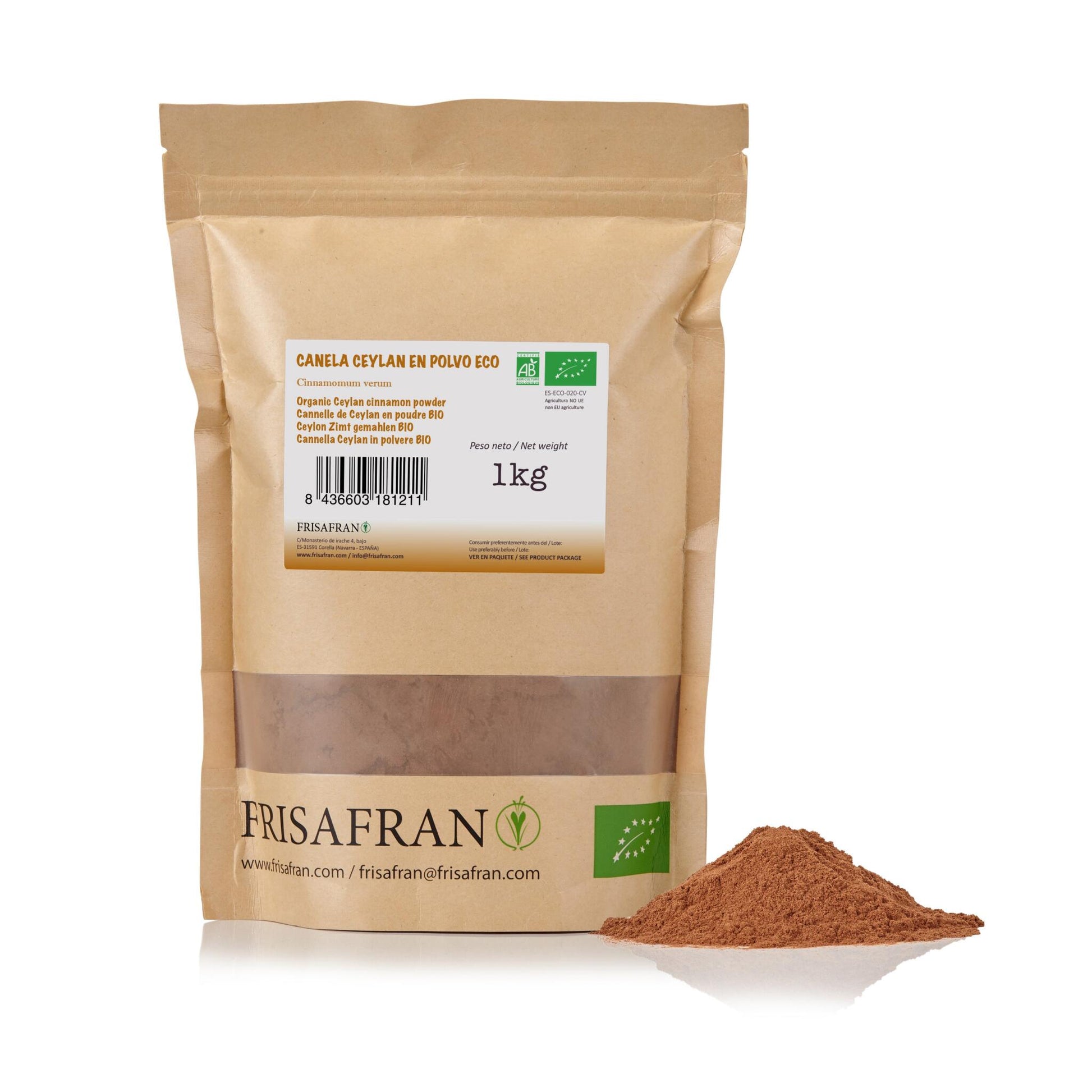 Canela Ceylan En Polvo Ecológica | Calidad | Frisafran 1 Kg_2