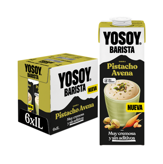 Pack 6x Bebida Barista Pistacho y Avena sin gluten YOSOY 1L