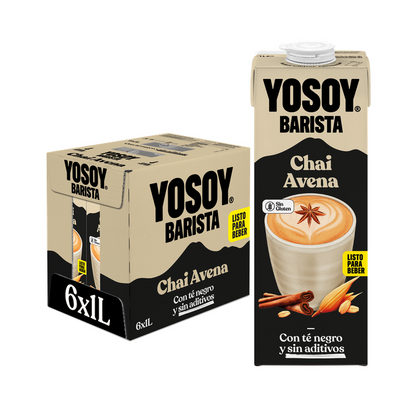 Pack 6x Bebida Barista Chai y Avena sin gluten YOSOY 1L