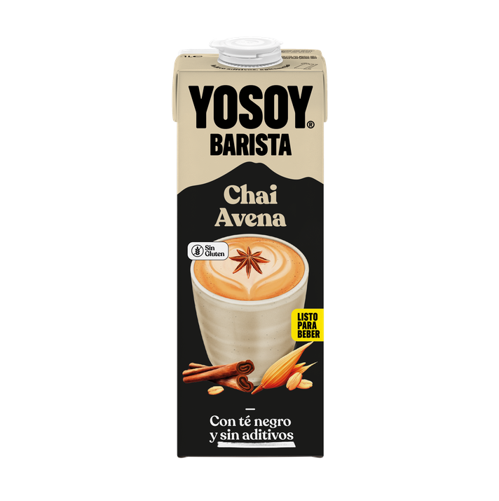 Pack 6x Bebida Barista Chai y Avena sin gluten YOSOY 1L