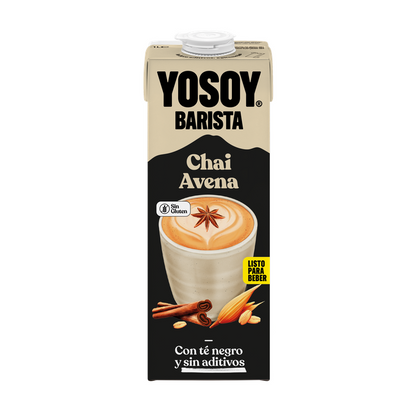 Pack 6x Bebida Barista Chai y Avena sin gluten YOSOY 1L