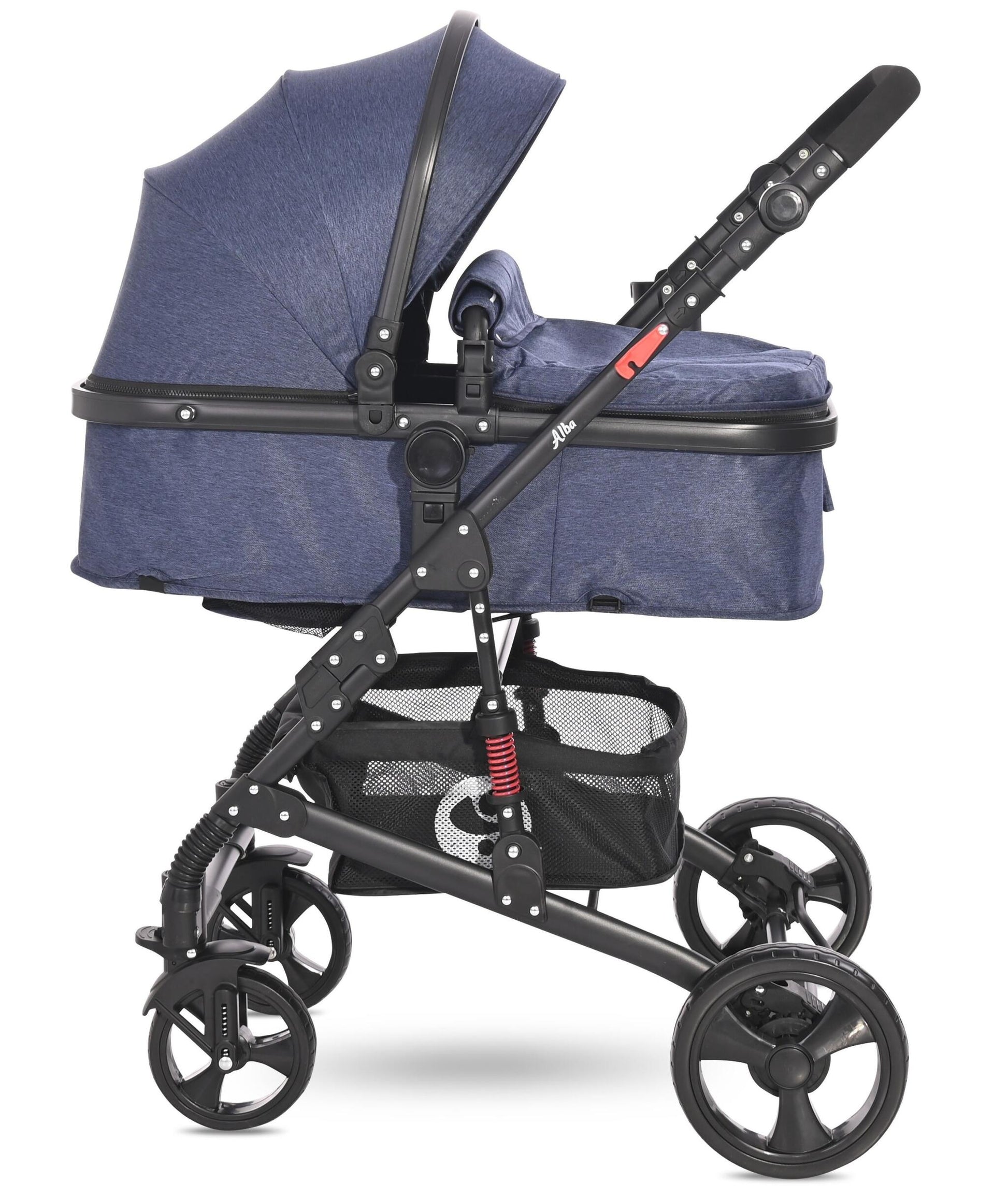 Carrito De Bebé Trío Convertible Alba Classic Blue_1