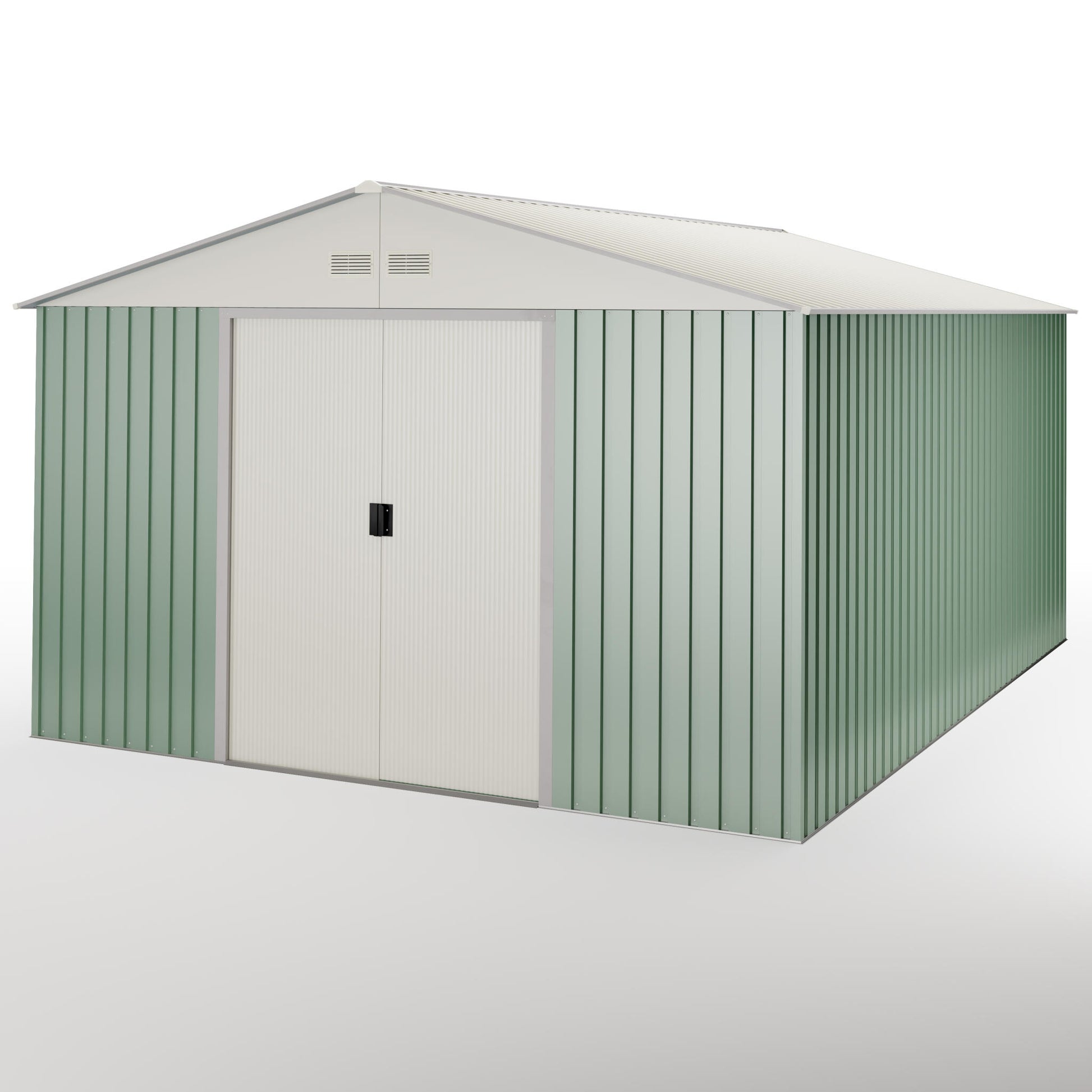 Caseta De Jardín Metálica Anjala 15,5m2- 10 Años Garantía - 452 X 343 X 223cm. Cobertizo Jardin_0