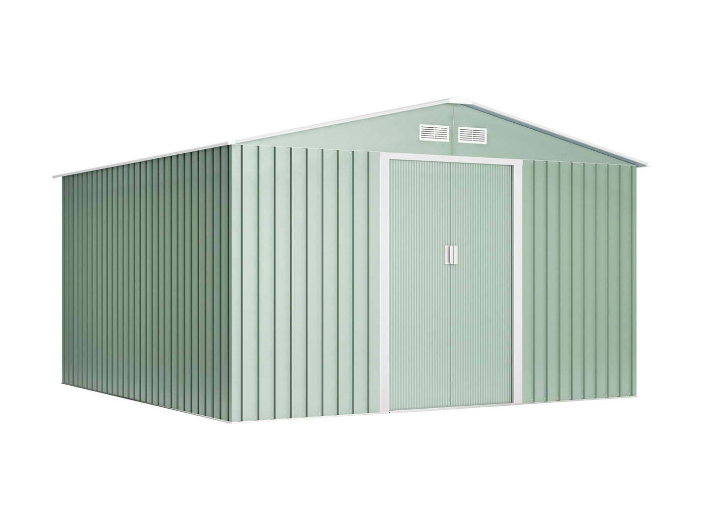 Caseta De Metal Wasabi Light Green Xl 10.2 M2 - Garantia 10 Años - 324 X 322 X 205cm. Cobertizo De Jardín_0