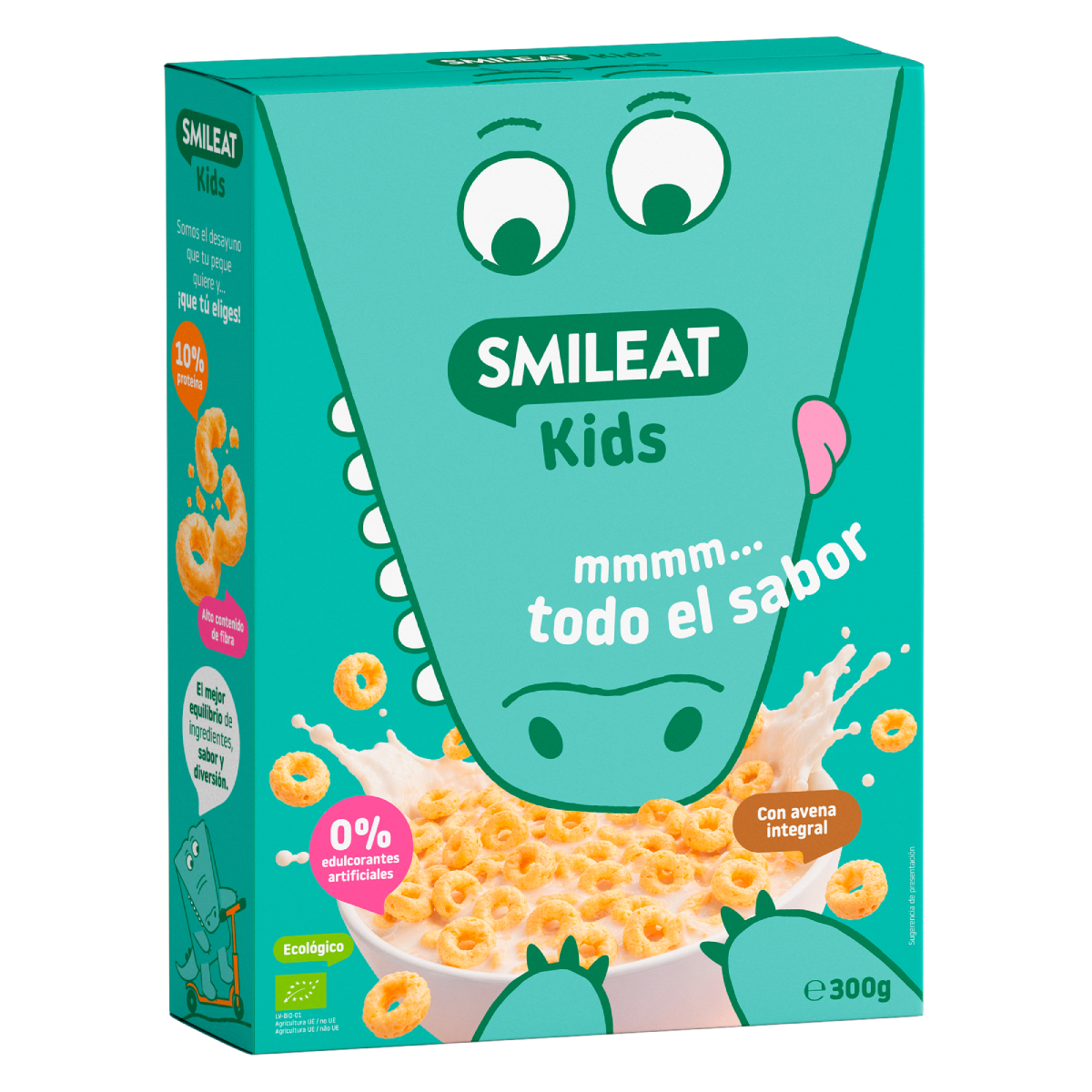 Cereales de Avena Integral 100% Ecológicos Smileat Kids 300 g