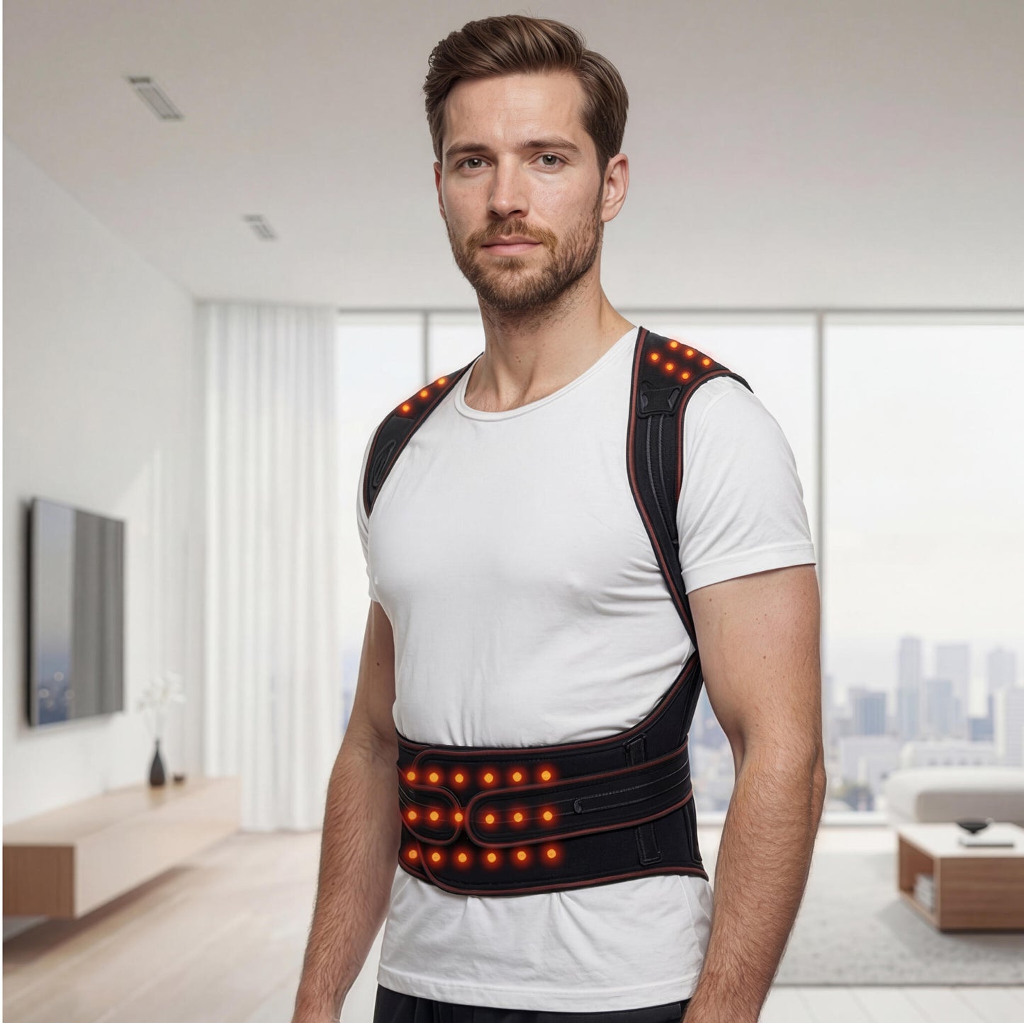 Chaleco De Soporte Dorsal Con Calor, Faja Lumbar – 111 Imanes Y Turmalina, Soporte_2