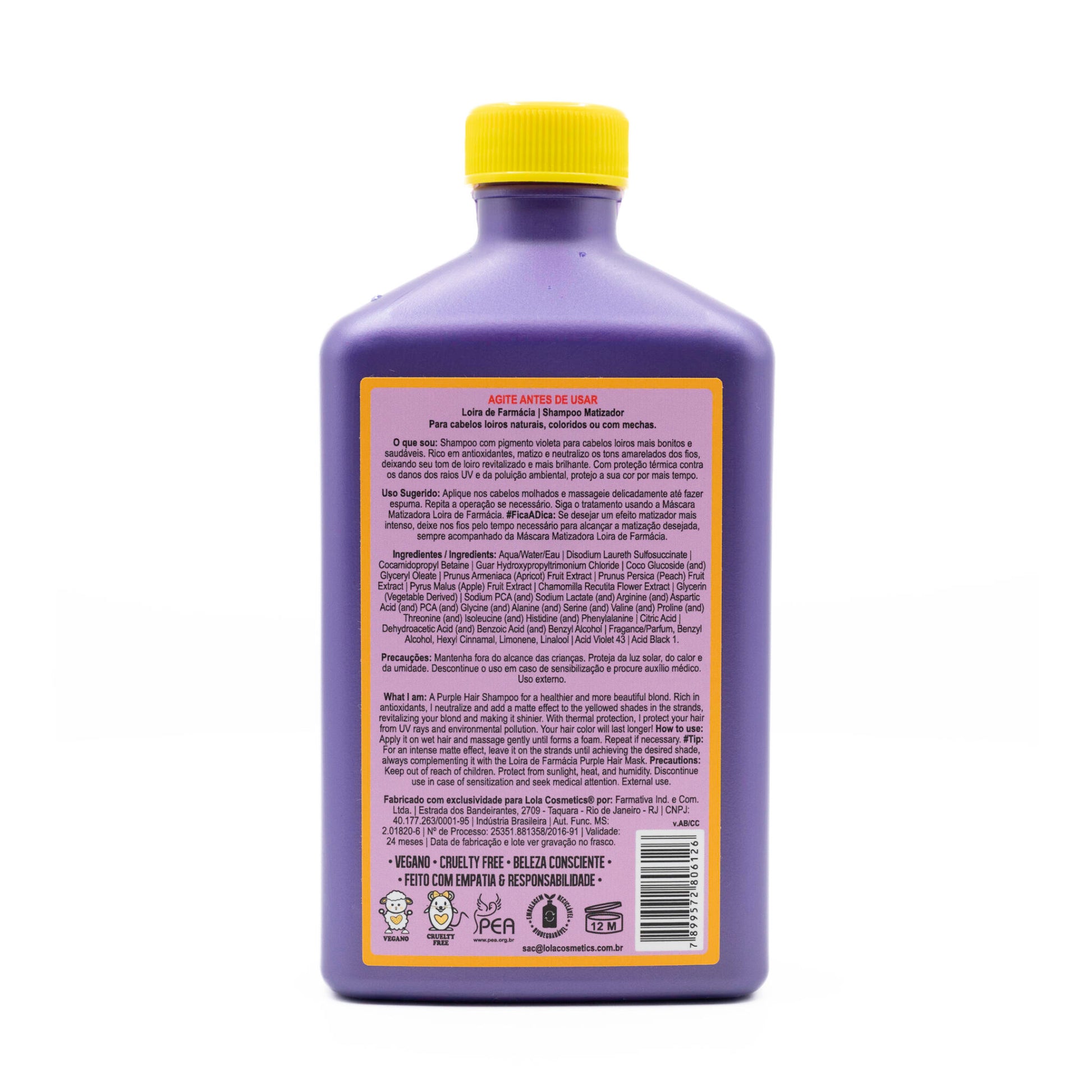 Champú Matizador Loira De Farmácia Lola Cosmetics 250ml_2