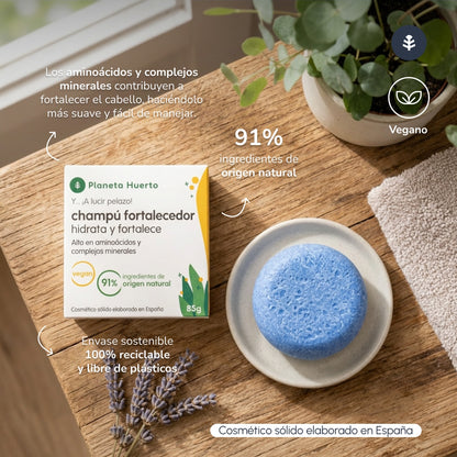 Champô Sólido Fortalecedor Planeta Huerto com Aminoácidos 85 g