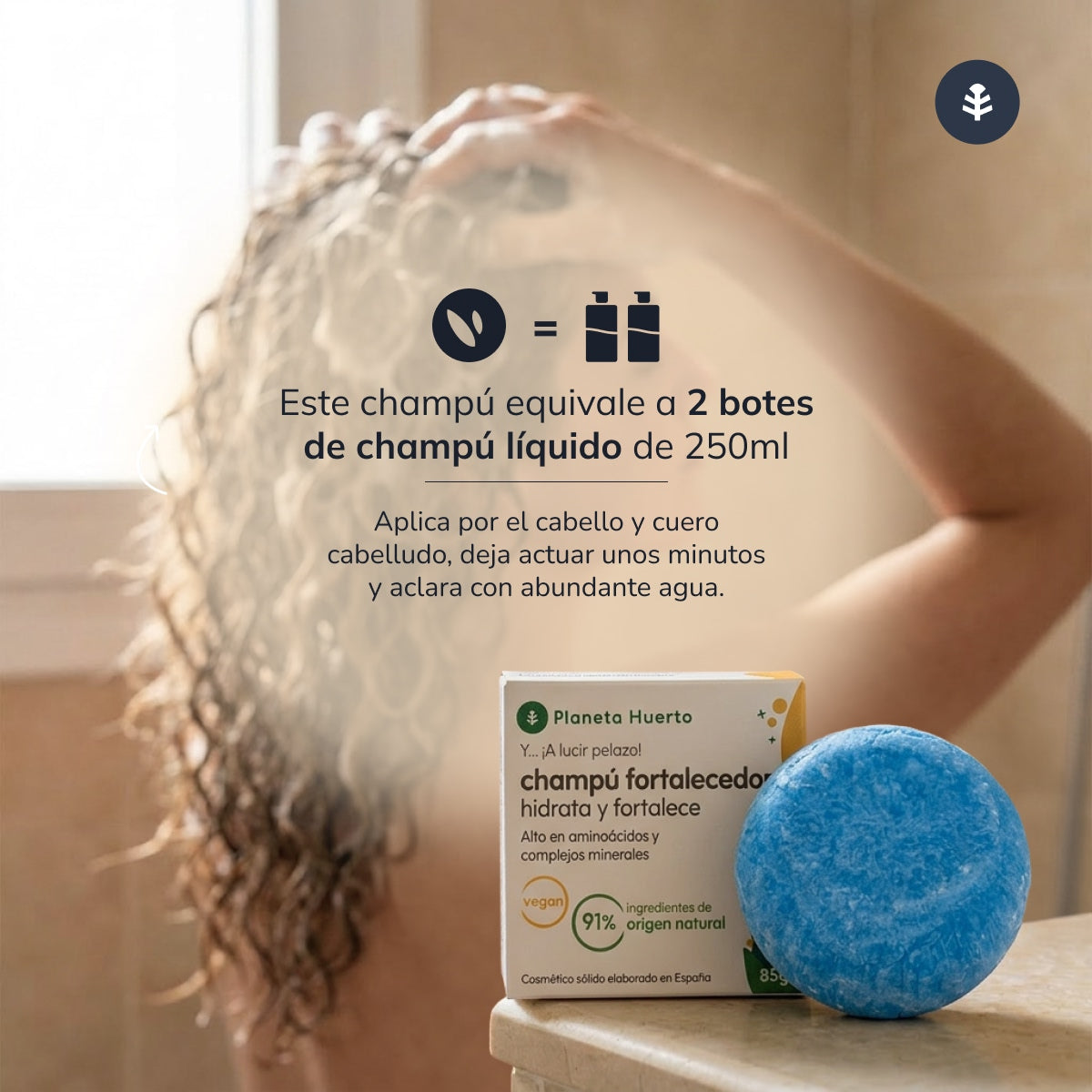 Champô Sólido Fortalecedor Planeta Huerto com Aminoácidos 85 g