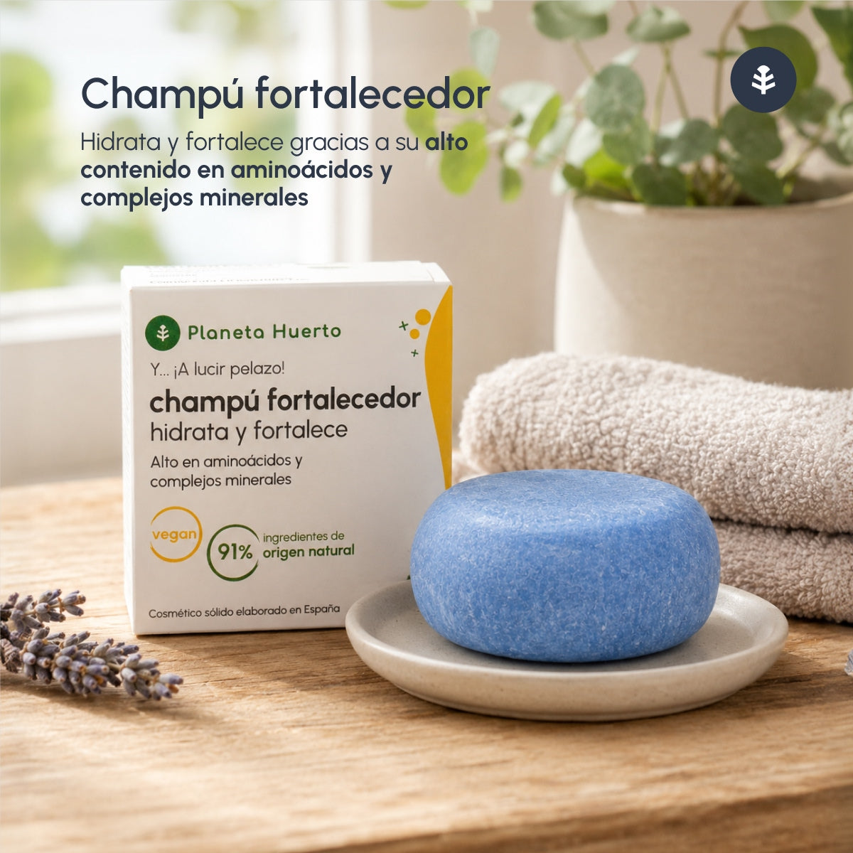 Champô Sólido Fortalecedor Planeta Huerto com Aminoácidos 85 g