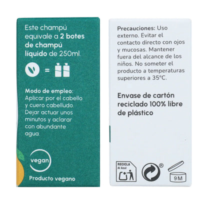 Champô sólido para cabelos normais, laranja e cedro, Planeta Huerto, 85 g