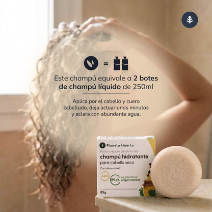 Champô Sólido Hidratante Planeta Huerto Oliva e Mel 85 gr