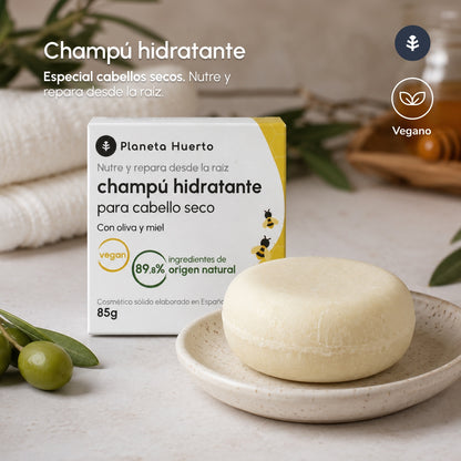 Champô Sólido Hidratante Planeta Huerto Oliva e Mel 85 gr
