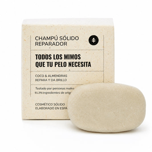 Champô Sólido Reparador de Coco e Amêndoa Planeta Huerto 85 g