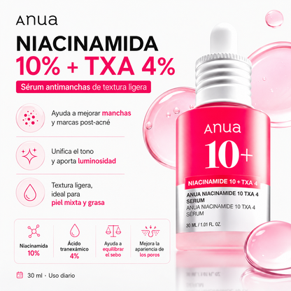 Sérum Niacinamida 10% + TXA 4% Anua 30 ml
