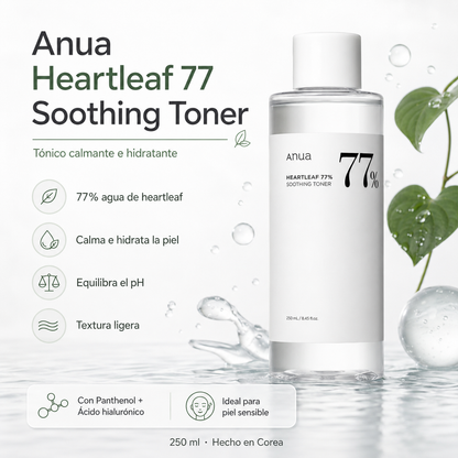 Tónico Facial Heartleaf 77% Soothing Toner Anua 250 ml