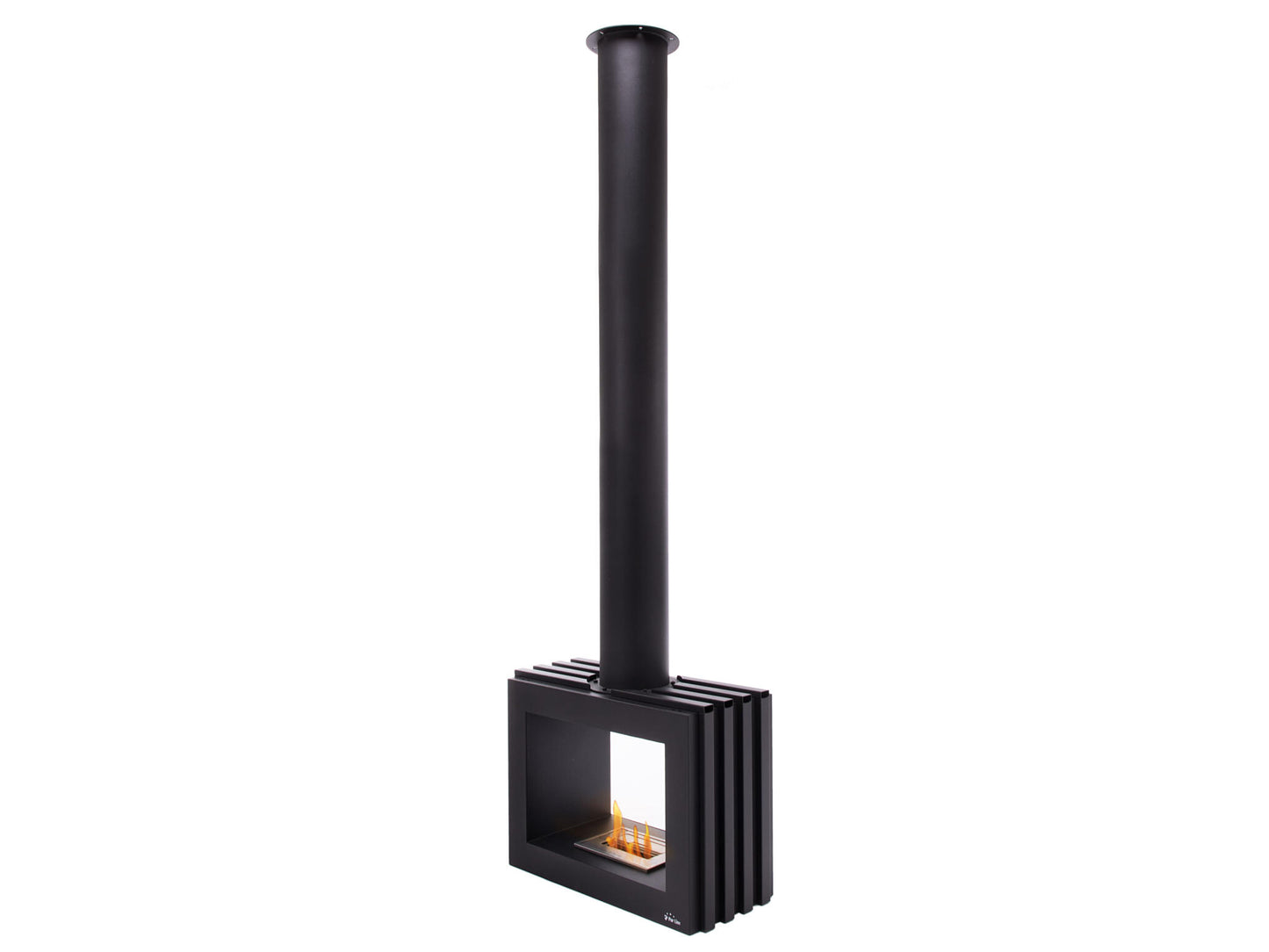 Chimenea De Etanol De Techo En Acero Negro Syke Rect Purline_0