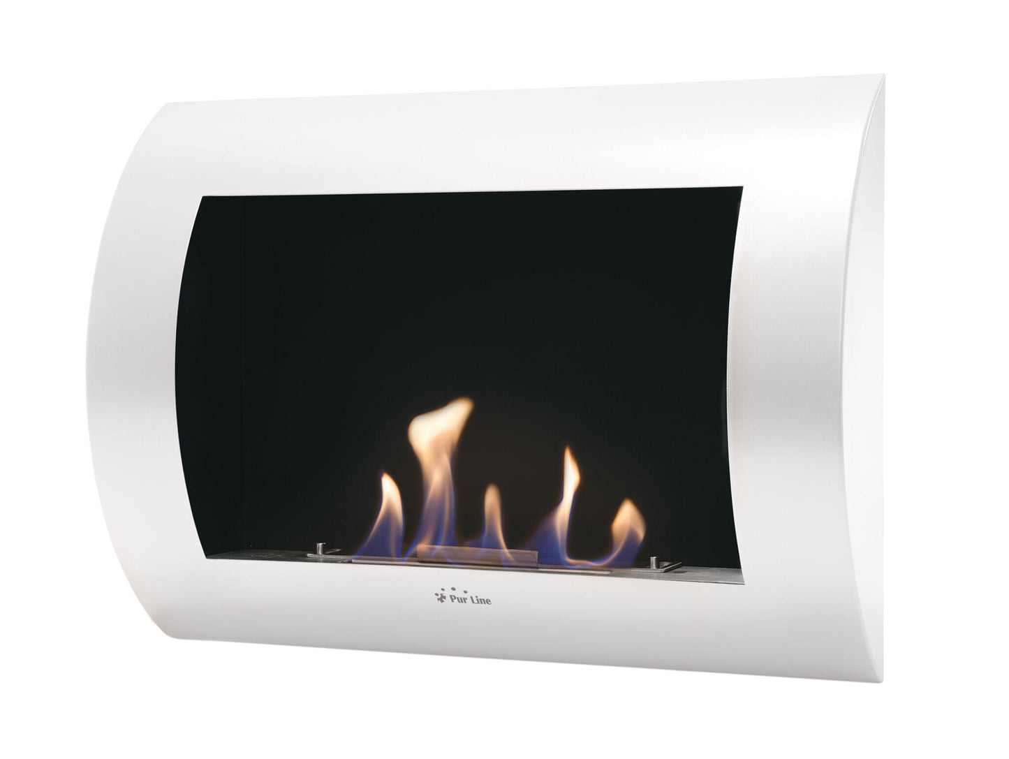 Chimenea De Etanol Mural En Acero Lacado Blanco Inox-clasic W Purline_0