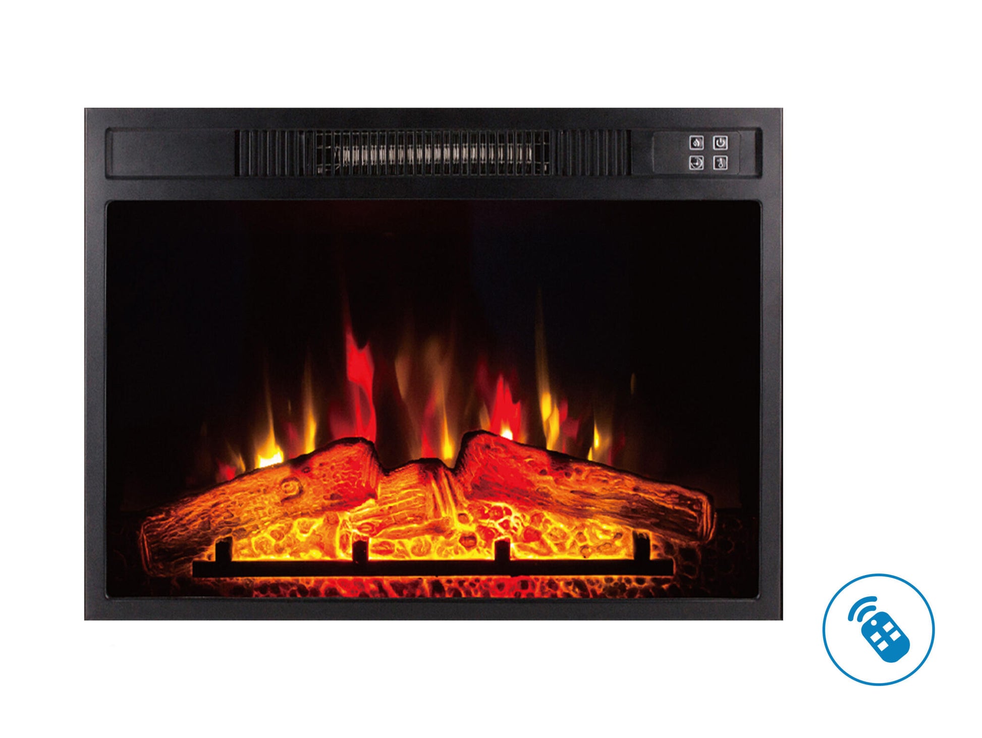 Chimenea Eléctrica 2000w Cristal Templado Negro Con Mando A Distancia Y Llama Ajustable Che-620 Purline_0