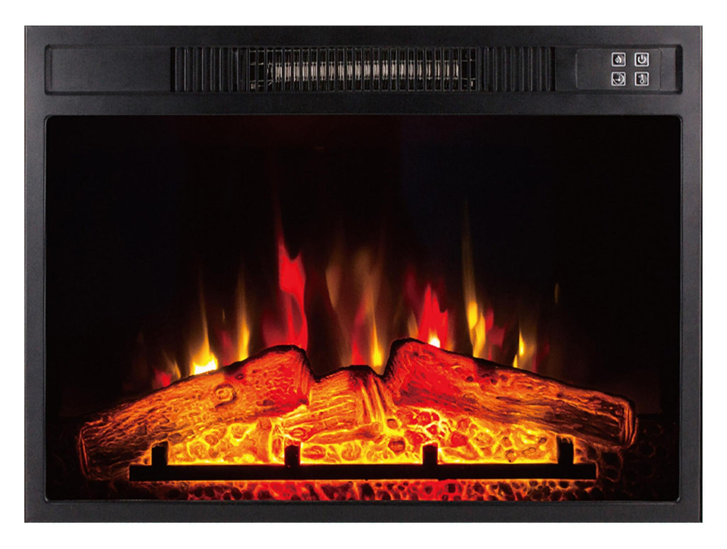 Chimenea Eléctrica 2000w Cristal Templado Negro Con Mando A Distancia Y Llama Ajustable Che-620 Purline_1