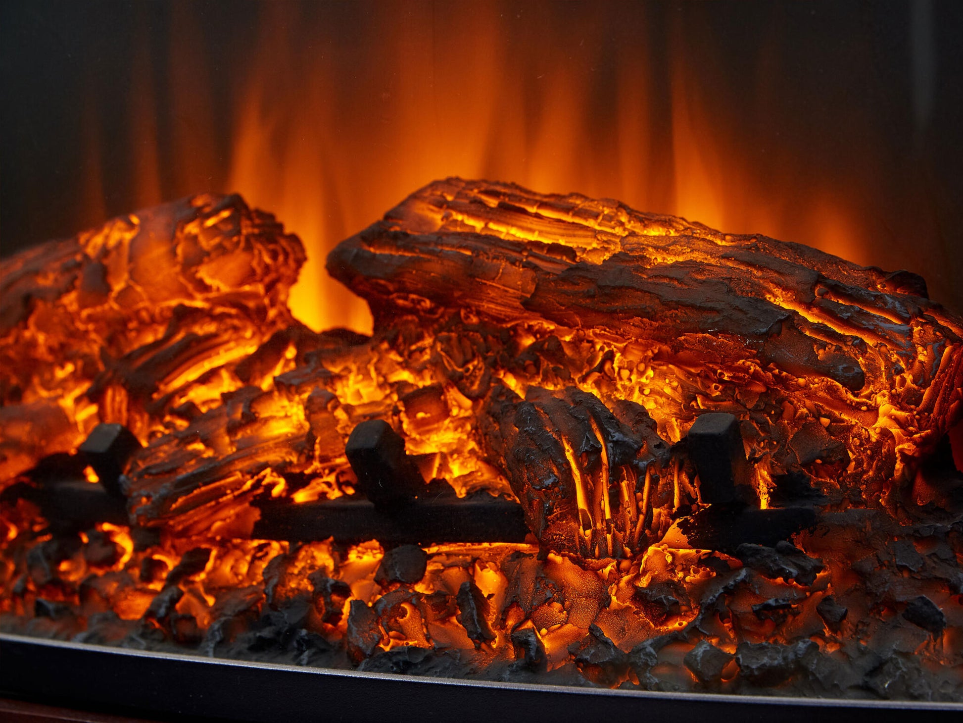 Chimenea Eléctrica 2kw En Cristal Templado Negro Con Mando A Distancia Y Llama Regulable Che-630 Purline_2