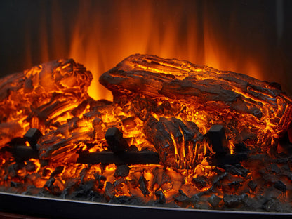 Chimenea Eléctrica 2kw En Cristal Templado Negro Con Mando A Distancia Y Llama Regulable Che-630 Purline_2