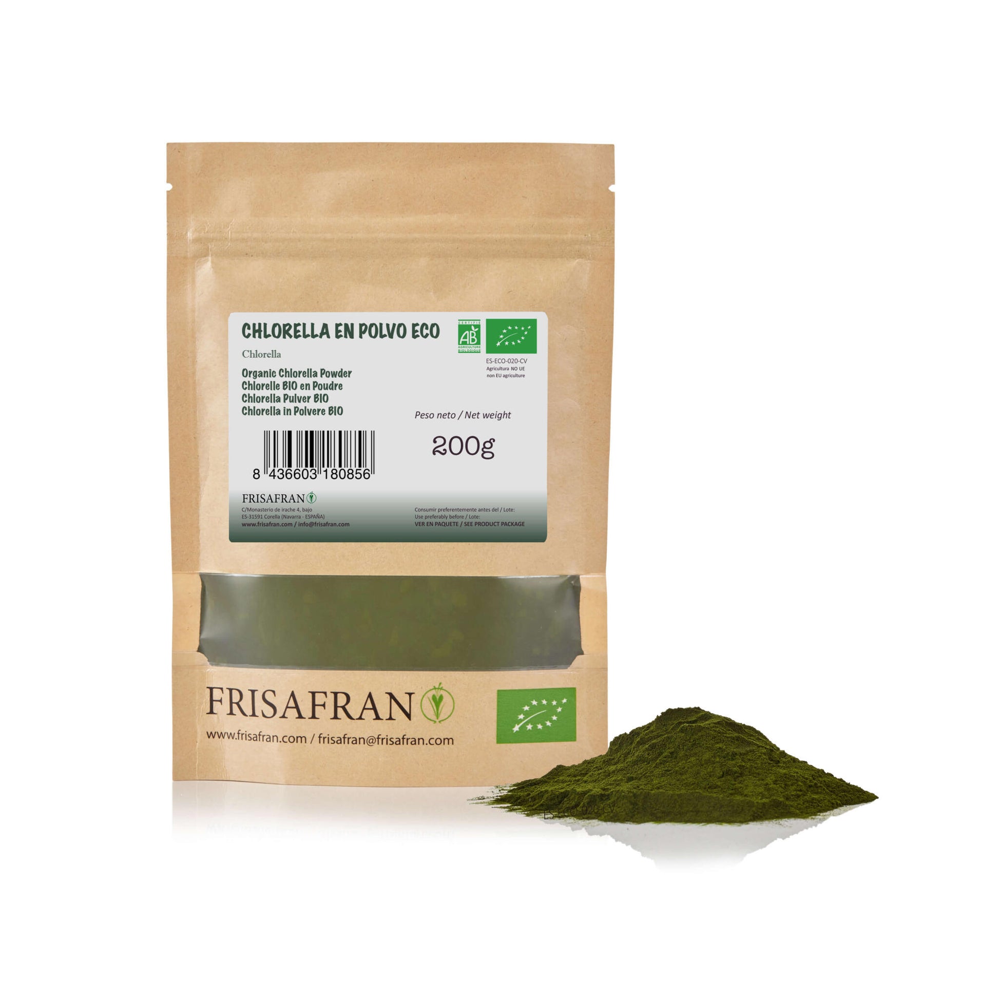Chlorella Ecológica En Polvo - Calidad Y Sabor | Frisafran 200 G_1