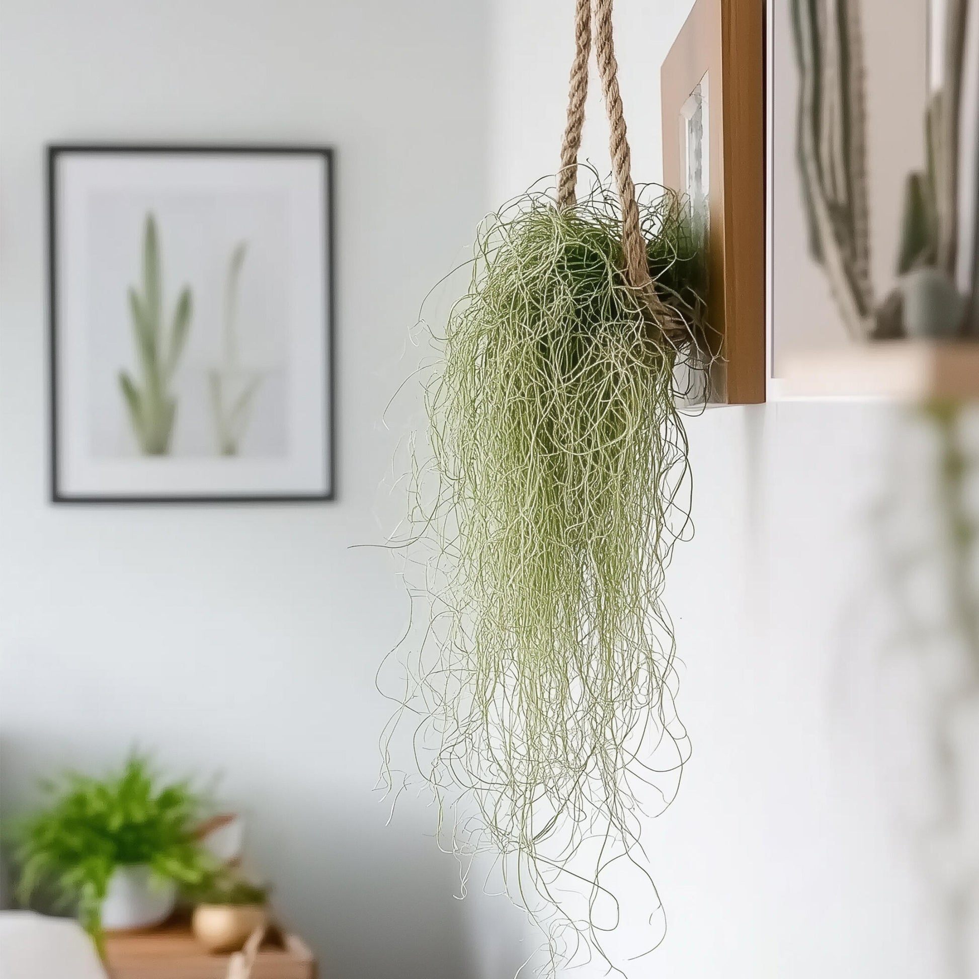 Claveles De Aire - 3 Pzs - Tillandsia Usneoides - Altura 25-40cm - ⌀5cm_4