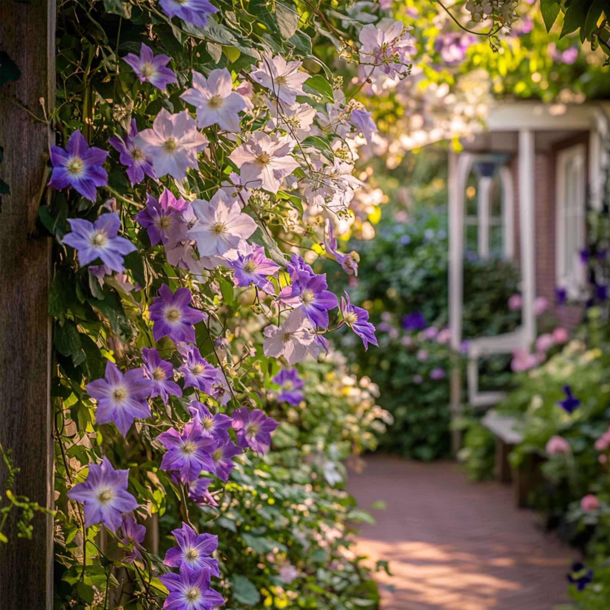 Clemátide - 6 Pzs - Clematis Hybrid - Altura 25-40cm - ⌀9cm_1