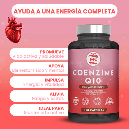Coenzima Q10 200mg - 120 Caps - Mejora La Energía, Salud Cardiovascular Y Aumenta La Función Muscular_1