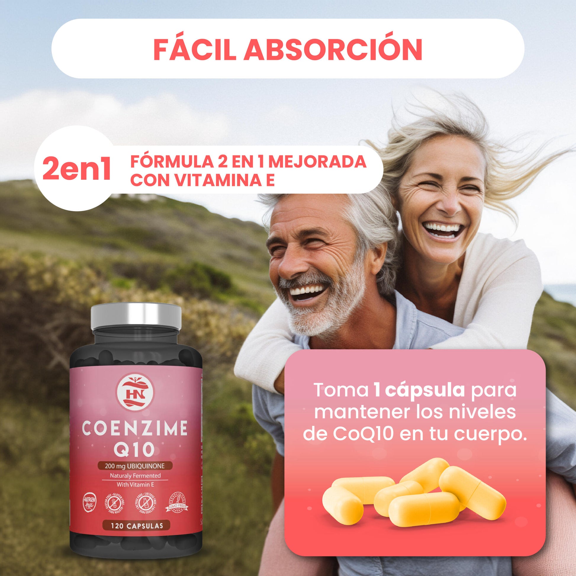 Coenzima Q10 200mg - 120 Caps - Mejora La Energía, Salud Cardiovascular Y Aumenta La Función Muscular_4
