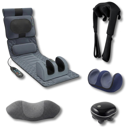Cofre De Recuperación Y Sueño – Colchoneta De Masaje, Shiatsu Calefactable, Almohada Cervical, Cojín Y Masajeador 3d_0