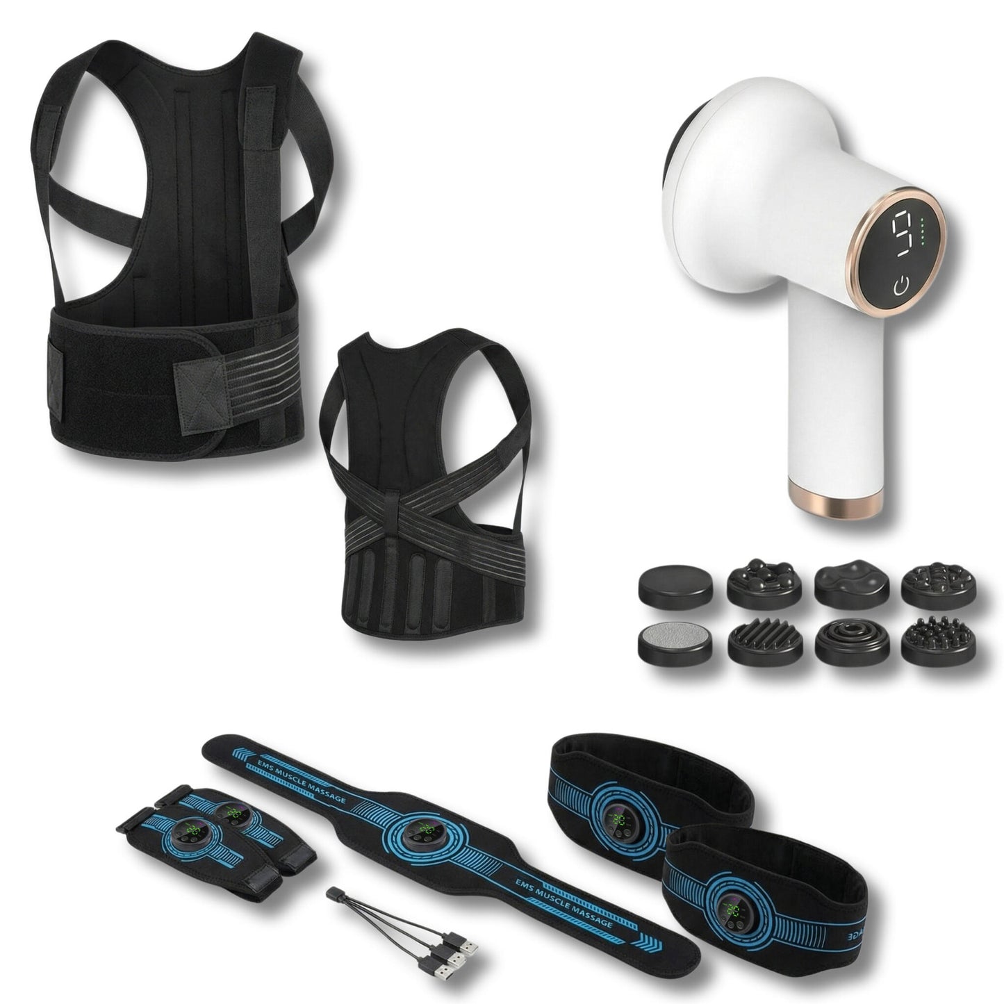 Cofre Silueta – Soporte Dorsal, Electroestimulador Ems Cuerpo Completo Y Masajeador_0