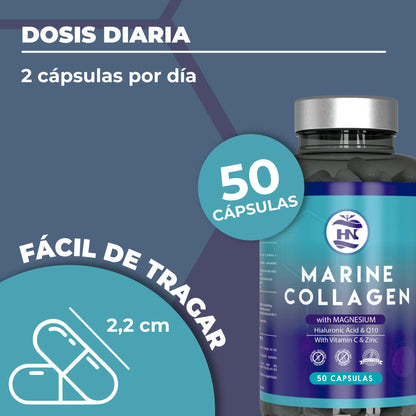 Colageno Marino Con Acido Hialuronico Con Vitamina C - 50 Capsulas - Para Articulaciones, Huesos, Piel, Cabello_4