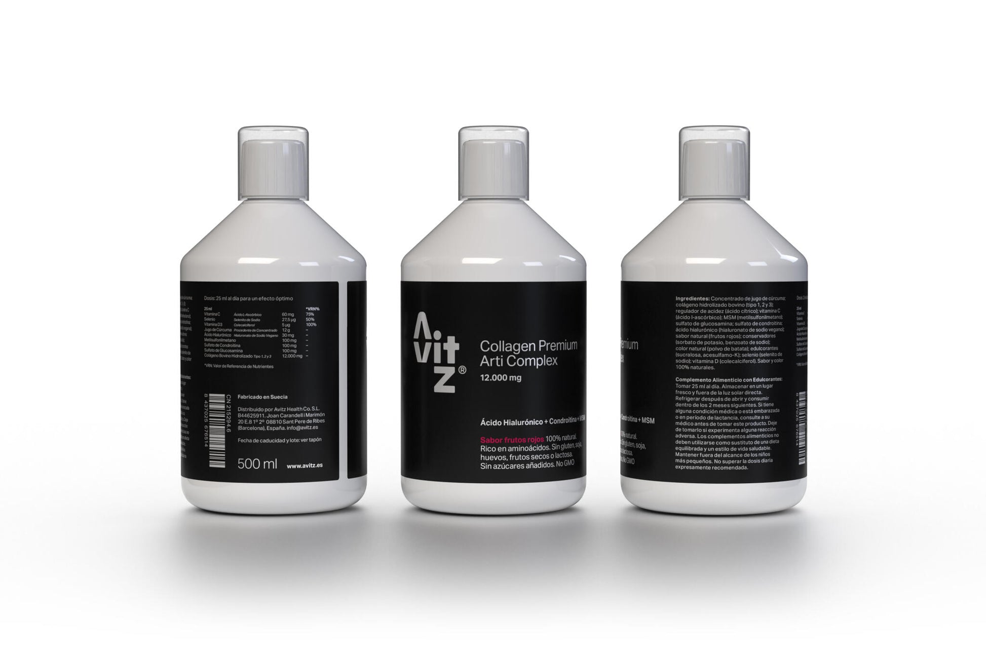 Colágeno líquido para articulaciones Avitz 12.000 mg Líquido 500 ml con Ácido Hialurónico, MSM y Condroitina_2