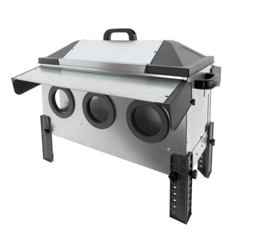 Comedero Para Gallinas Robust® | Tolva Antidesperdicio De Acero Galvanizado Para Exterior | Altura Regulable (18kg)_0