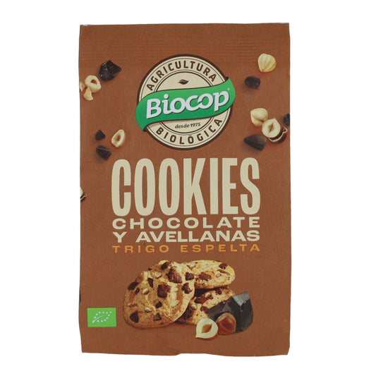 Biocop Bolachas de trigo espelta com pepitas de chocolate e avelãs 200g