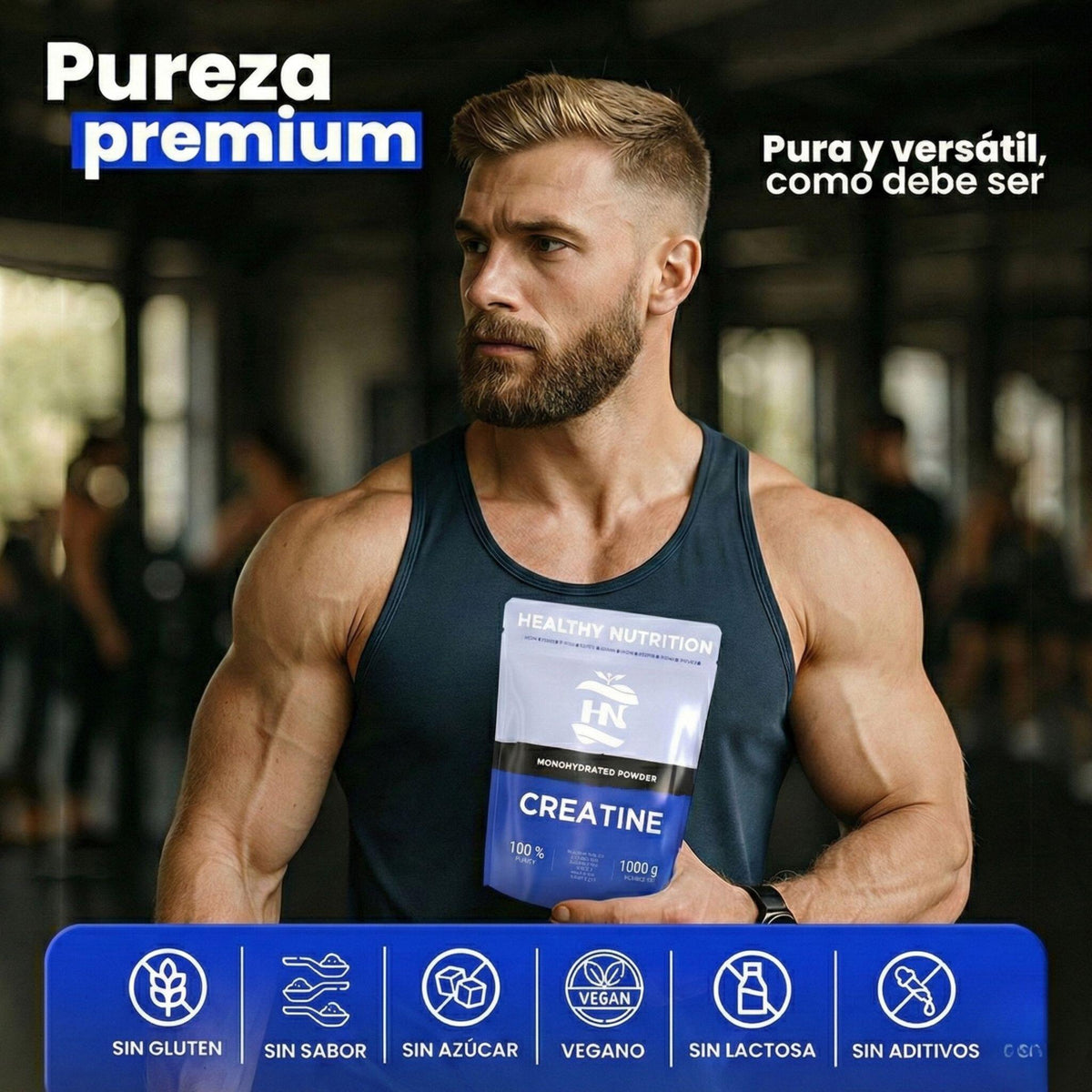 Creatina Monohidrato En Polvo 1000g (333 Dosis) - Creatina Pura Sin Sabor - Suplemento Deportivo Para Masa Muscular_2