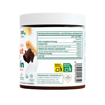 Crema de Cacahuete Tostado con Chocolate Negro Torafood 250 g