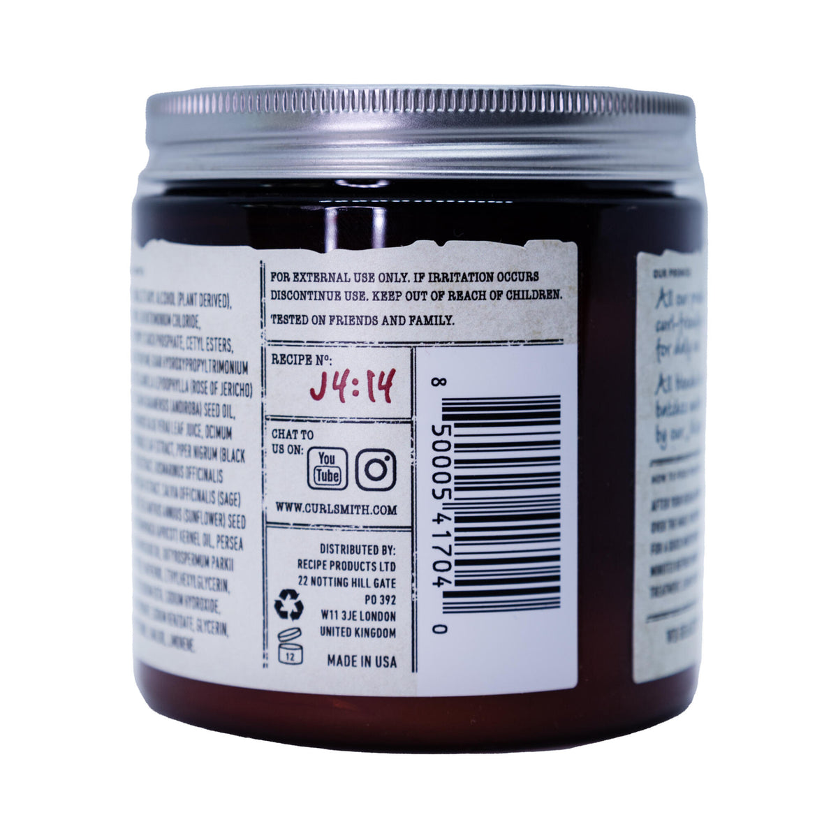 Crema Hidratante Intensiva Recetas De Hidratación Curlsmith 227g_1